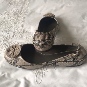 TORY BURCH snakeskin flats